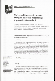 The influence of sorbitol on photooxidation-mediated crosslinking of porcine pericardial collagen