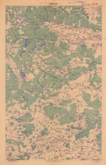 Owrucz : podziałka 1:200.000. 1 cm.= 2 km.