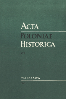 Acta Poloniae Historica T. 16 (1967), Title pages, Contents