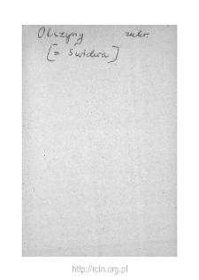 Stare Olszyny. Files of Zakroczym district in the Middle Ages. Files of Historico-Geographical Dictionary of Masovia in the Middle Ages