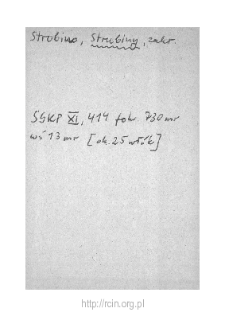 Strubiny. Files of Zakroczym district in the Middle Ages. Files of Historico-Geographical Dictionary of Masovia in the Middle Ages