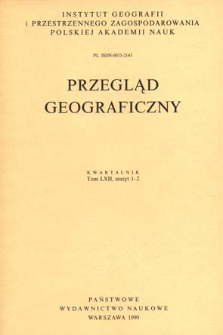 Przegląd Geograficzny T. 62 z. 1-2 (1990)