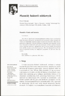 Plasmids of lactic acid bacteria