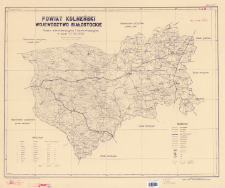 Powiat kolneński, województwo białostockie : mapa administracyjna i komunikacyjna w skali 1:100 000