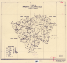 Mapa powiatu ząbkowickiego : Dolny Śląsk : podziałka 1:100.000