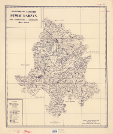 Województwo lubelskie : powiat Radzyń : mapa administracyjna i komunikacyjna skala 1: 100000