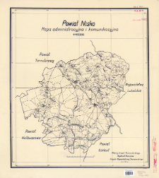 Powiat Nisko : mapa administracyjna i komunikacyjna 1:100.000