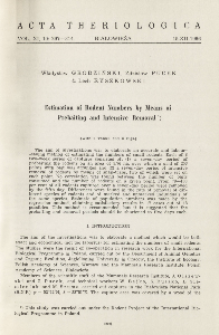 Estimation of rodent numbers by means of prebaiting and intensive removal