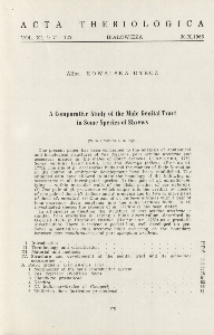 A comparative study of the male genital tract in some species of shrews