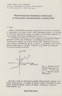 Rozmieszczenie dodatków tlenkowych w tworzywie warystorowym na bazie ZnO = Oxide addittions distribution in ZrO based varistor ceramics