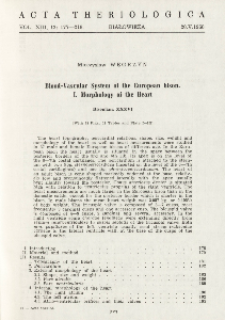 Bisoniana XXXVI. Blood-vascular system of the European bison. I. Morphology of the heart