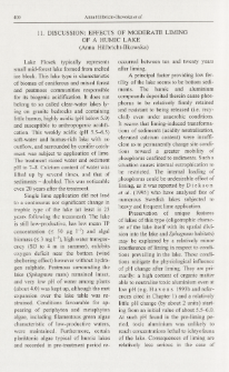 Discussion: effects of moderate liming of a humic lake