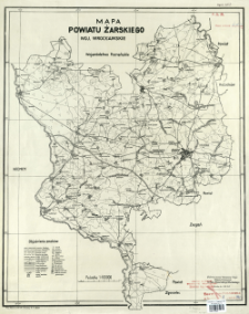 Mapa powiatu żarskiego, województwo wrocławskie : podziałka 1:100 000