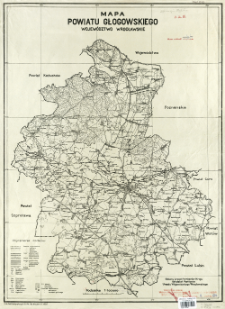 Mapa powiatu głogowskiego, województwo wrocławskie : podziałka 1:100 000