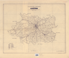 Województwo krakowskie : powiat Kraków : mapa administracyjna i komunikacyjna w skali 1:100 000