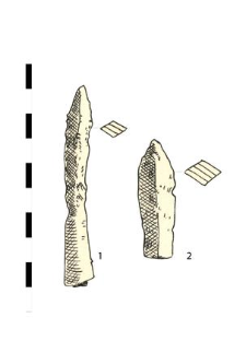 two arrowheads, iron