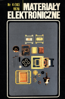 Materiały Elektroniczne 1976 nr 4(16)