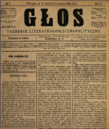 Głos : tygodnik literacko-społeczno-polityczny 1890
