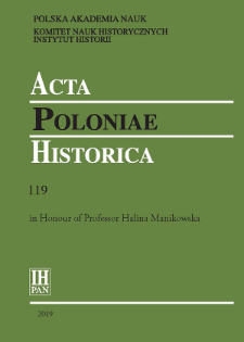 Acta Poloniae Historica T. 119 (2019), Studies