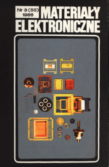 Materiały Elektroniczne 1986 nr 3(55)