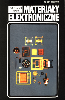 Materiały Elektroniczne 1992 nr 1(77) = Electronic Materials 1992 nr 1(77)