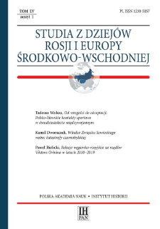 Studia z Dziejów Rosji i Europy Środkowo-Wschodniej T. 55 z. 1 (2020)
