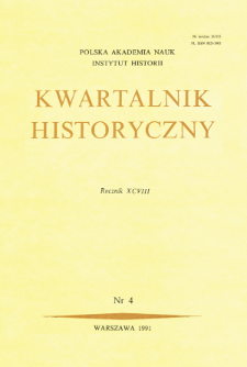 Kwartalnik Historyczny R. 98 nr 4 (1991)