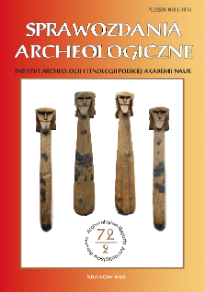 Sprawozdania Archeologiczne 72 nr 2 (2020)