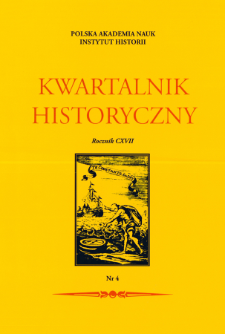 Kwartalnik Historyczny R. 117 nr 4 (2010), Artykuły recenzyjne