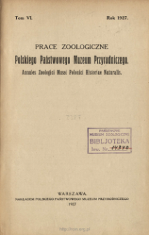 Prace Zoologiczne Polskiego Państwowego Muzeum Przyrodniczego ; t. 1