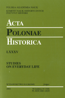 Acta Poloniae Historica T. 85 (2002), Early Modern Times: the Nobles