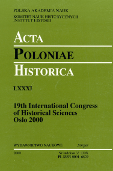 Acta Poloniae Historica T. 81 (2000)