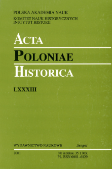 Acta Poloniae Historica T. 83 (2001)