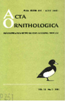 Acta Ornithologica, t. 18 (1980-1981)