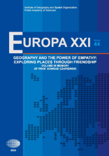 Europa XXI 44 (2023) : Geography and the power of empathy : exploring places through friendship : volume in memory of prof. Konrad Czapiewski