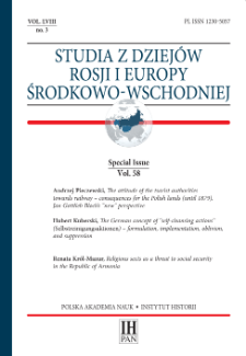 Studia z Dziejów Rosji i Europy Środkowo-Wschodniej, Vol. 58, No 3 (2023), Special Issue