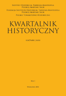 Kwartalnik Historyczny, R. 131 nr 1 (2024)