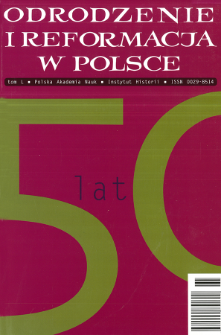 Odrodzenie i Reformacja w Polsce T. 50 (2006)