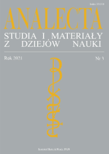 Analecta. Studia i Materiały z Dziejów Nauki