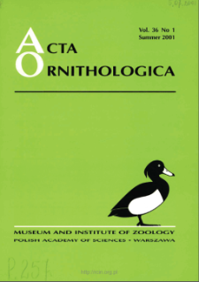 Acta Ornithologica, vol. 36 no 1 (2001)