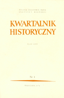 Kwartalnik Historyczny R. 81 nr 1 (1974), Artykuły recenzyjne