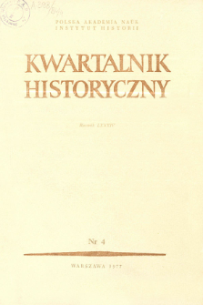 Kwartalnik Historyczny R. 86 nr 4 (1979), Artykuły recenzyjne