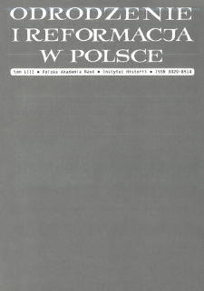 Odrodzenie i Reformacja w Polsce T. 53 (2009), Polemiki i dyskusje