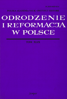 Odrodzenie i Reformacja w Polsce T. 49 (2005), Przekłady