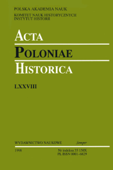 Acta Poloniae Historica. T. 78 (1998), Discussions