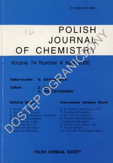 Polish Journal of Chemistry Vol. 74 no. 4 (2000)
