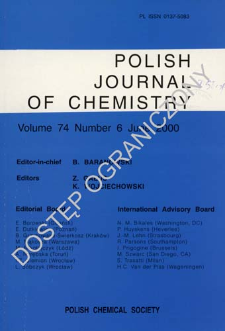 Polish Journal of Chemistry Vol. 74 no. 6 (2000)