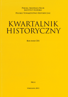 Kwartalnik Historyczny R. 120 nr 4 (2013), Przeglądy - Polemiki - Propozycje : odpowiedzi na ankietę