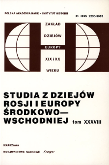 Studia z Dziejów Rosji i Europy Środkowo-Wschodniej. T. 38 (2003), Artykuły recenzyjne i recenzje