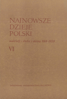 Najnowsze Dzieje Polski : materiały i studia z okresu 1914-1939 T. 6 (1963), Dyskusje